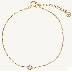 Mejuri Solo Diamond Bracelet 14K Yellow gold (Old Version- Larger Diamond)
